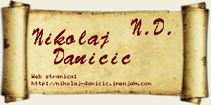 Nikolaj Daničić vizit kartica